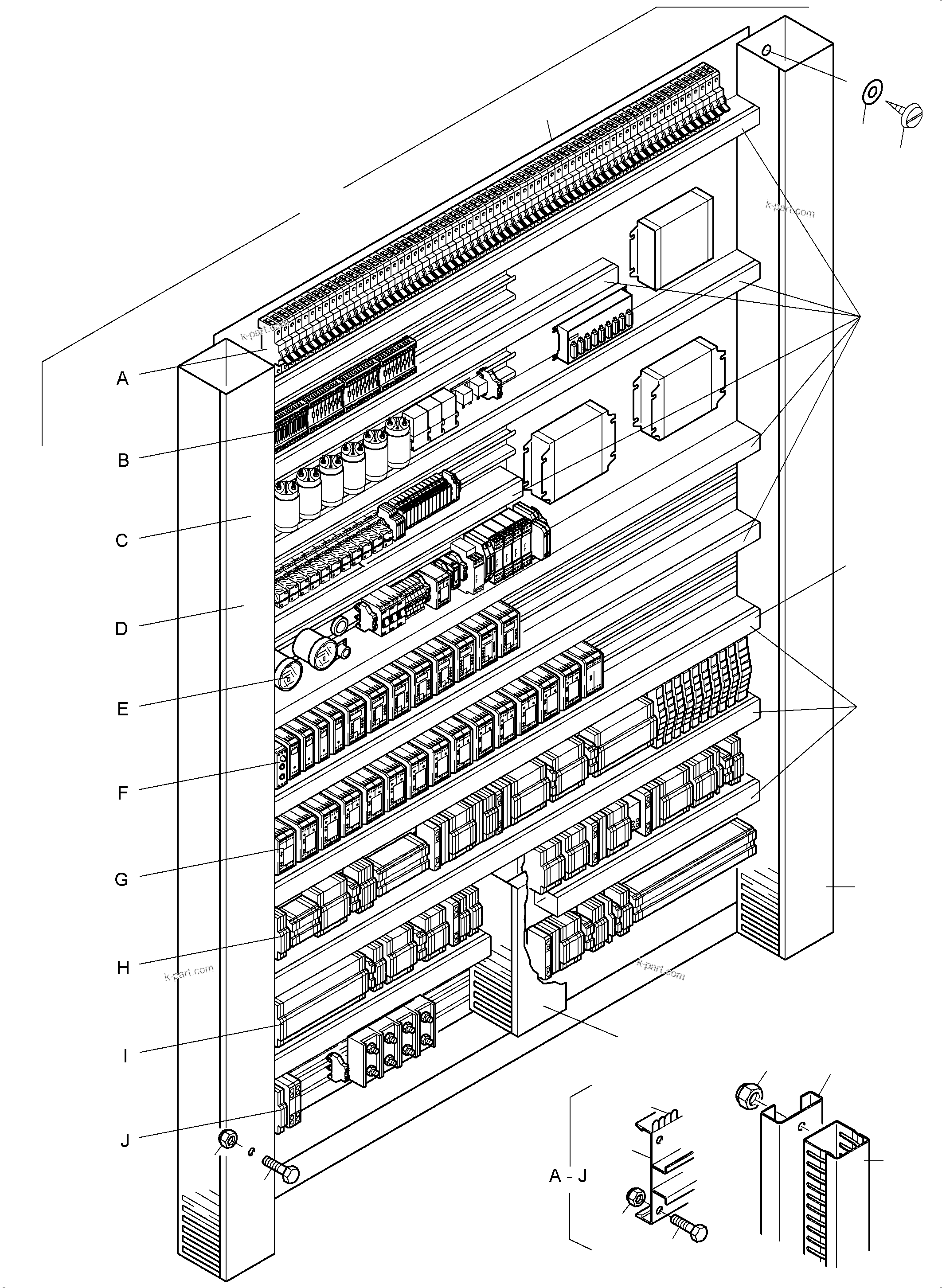 Komatsu parts book diagram for PC4000-6 S/N 58141: SWITCH FRAMING X2 LOCATION 11
