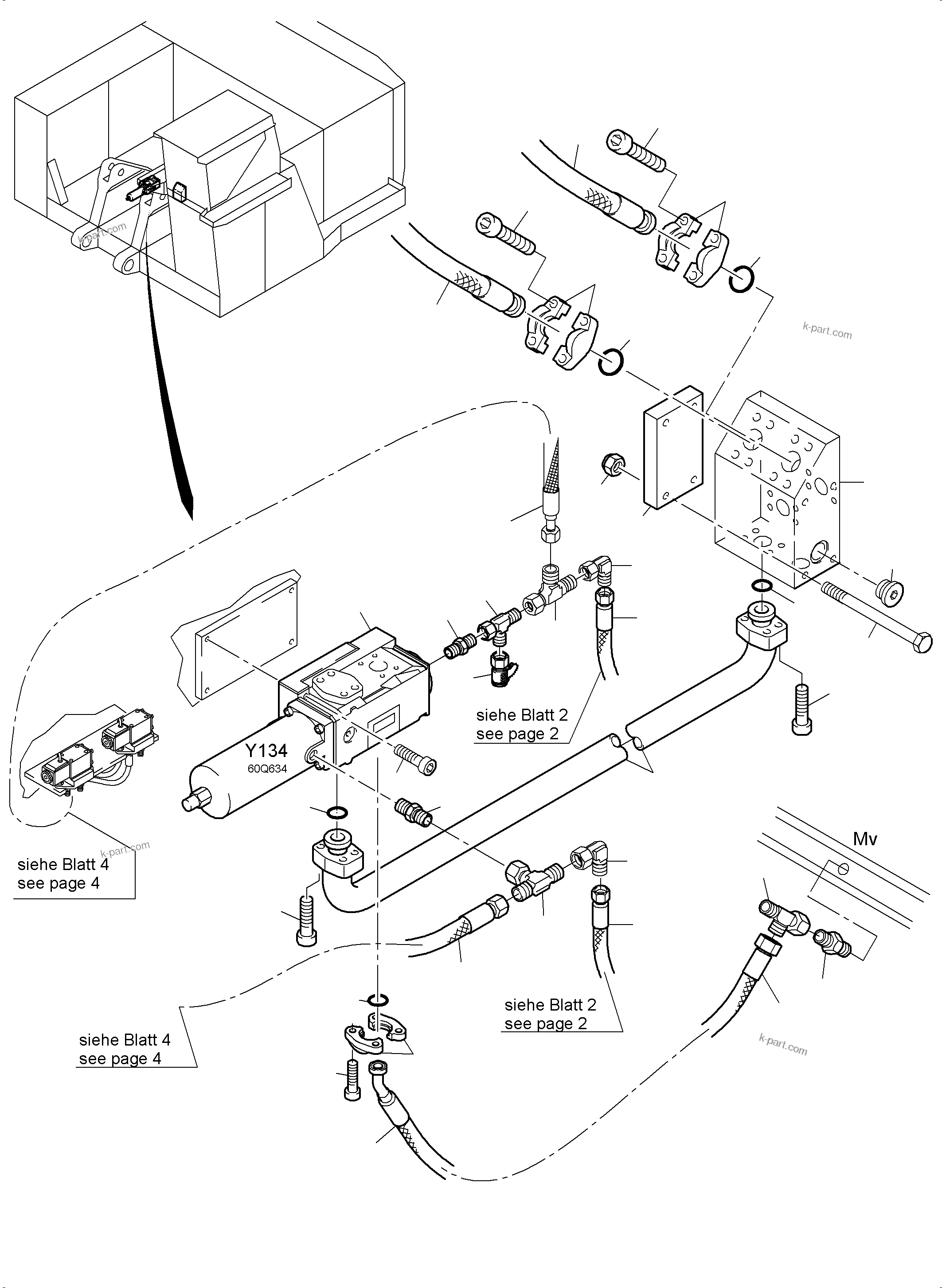 Komatsu parts book diagram for PC4000-6 S/N 58141: FLOAT POSITION