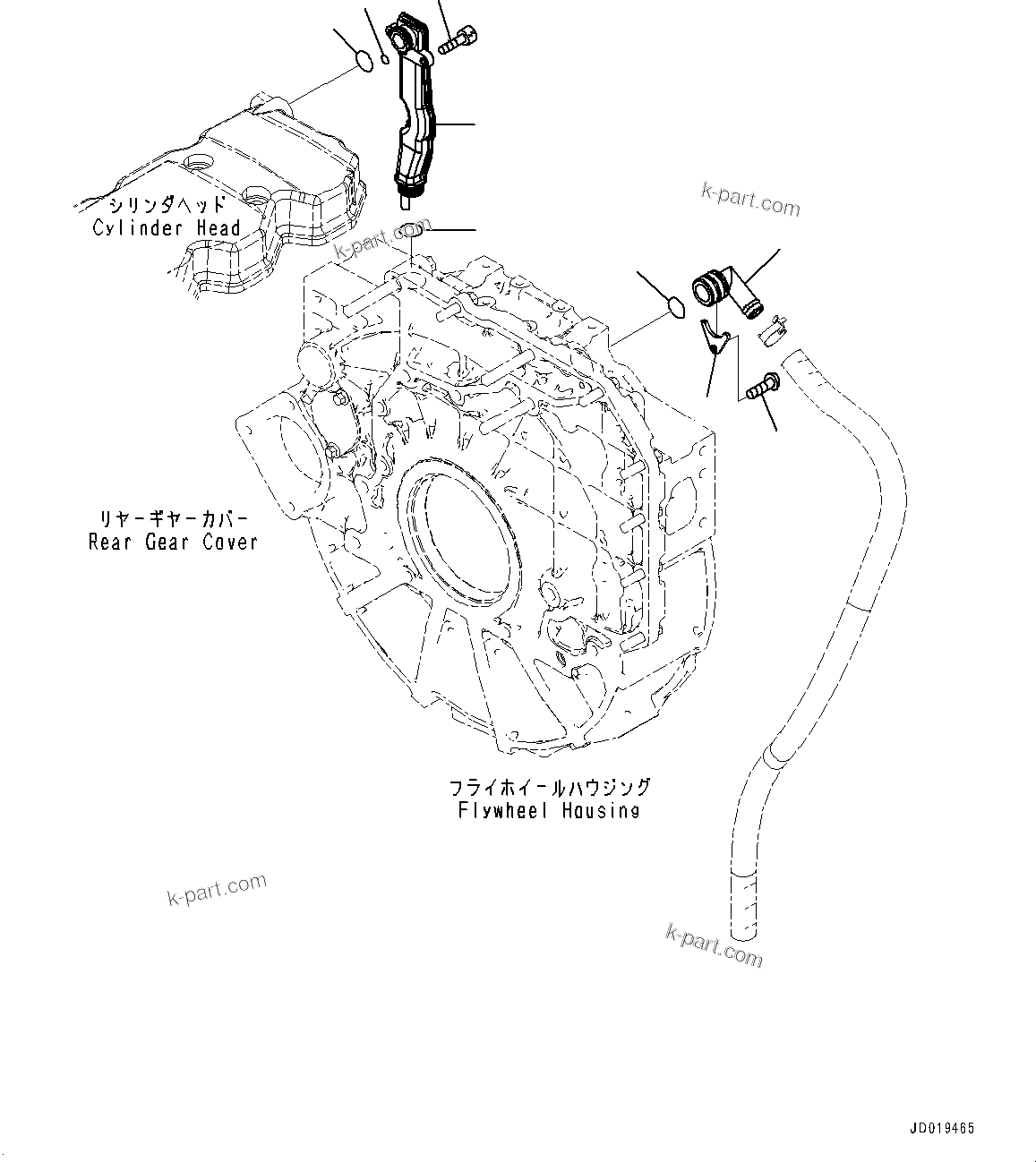 Komatsu parts book diagram for SAA6D107E-1CC S/N 26540705-UP (For GD655-5): BREATHER