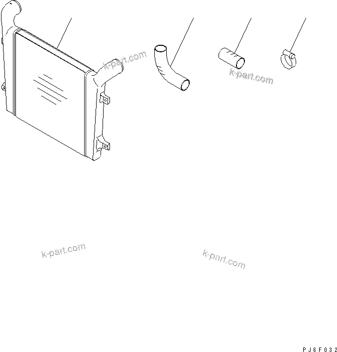 Komatsu parts book diagram for HM300-1L S/N A10001-UP: AFTERCOOLER