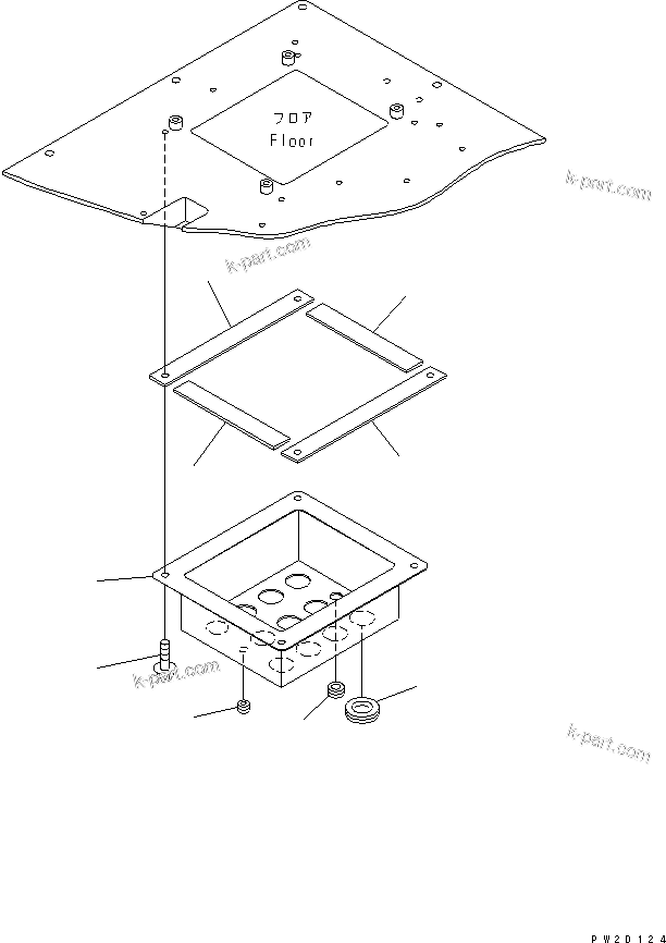 Komatsu parts book diagram for HM300-1L S/N A10001-UP: FRONT FRAME ELECTRICAL (CAB FLOOR COVER)