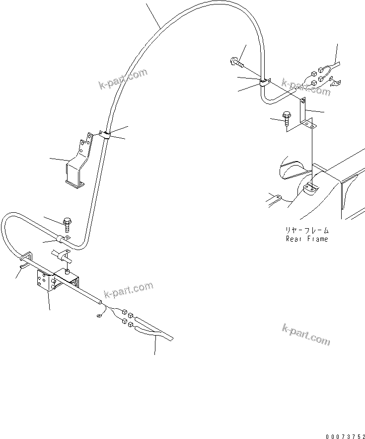 Komatsu parts book diagram for HM300-1L S/N A10001-UP: FRONT FRAME ELECTRICAL (HITCH HARNESS)