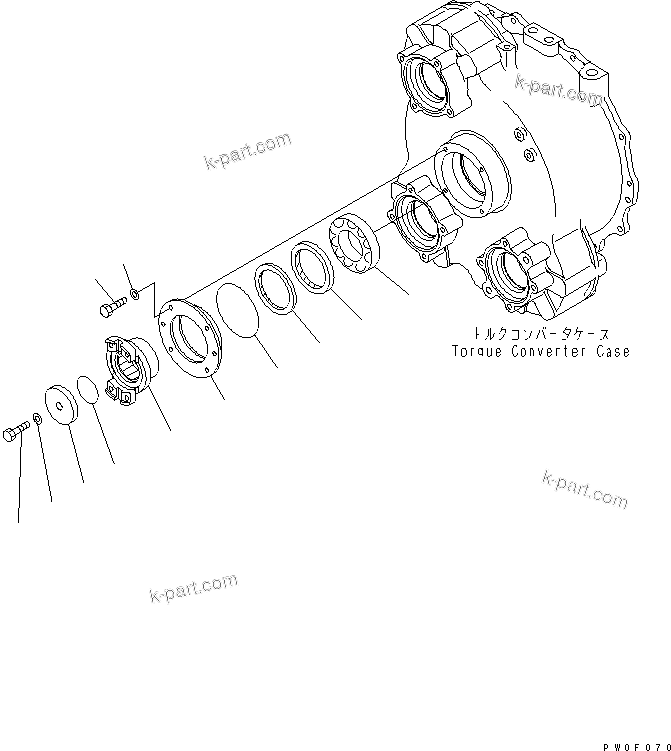 Komatsu parts book diagram for HM300-1L S/N A10001-UP: TRANSMISSION (TORQUE CONVERTER INPUT)