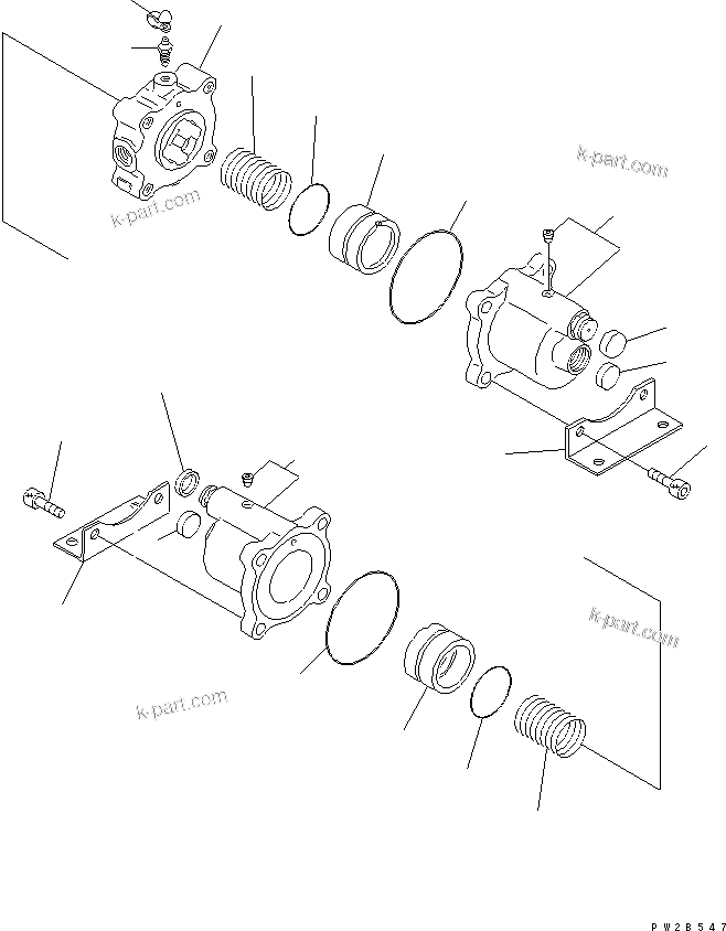 Komatsu parts book diagram for HM300-1L S/N A10001-UP: SLACK ADJUSTER (INNER PARTS)