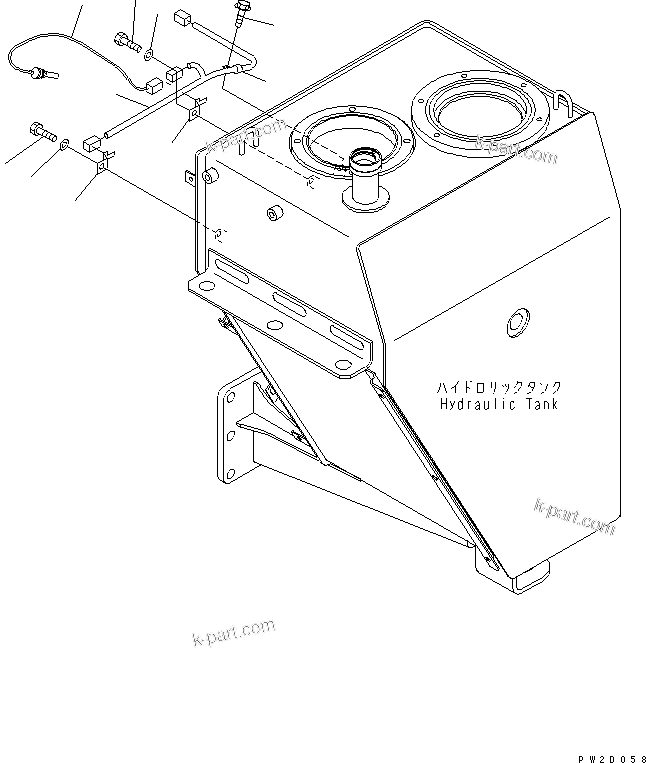 Komatsu parts book diagram for HM300-1L S/N A10001-UP: SENSOR (FOR HYDRAULIC TANK)