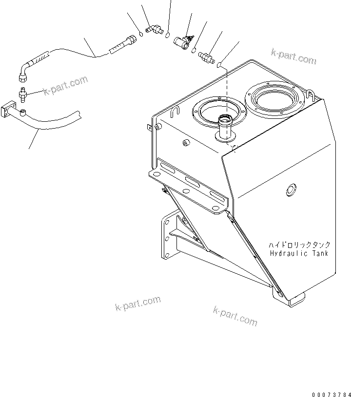 Komatsu parts book diagram for HM300-1L S/N A10001-UP: HYDRAULIC PIPING (MANUAL DRAIN VALVE LINE)