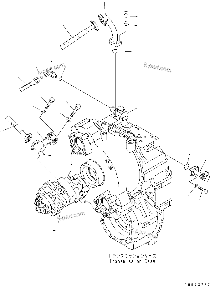 Komatsu parts book diagram for HM300-1L S/N A10001-UP: HYDRAULIC PIPING (TRANSMISSION LINE¤ 1/2)