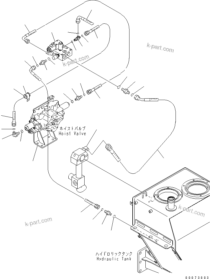 Komatsu parts book diagram for HM300-1L S/N A10001-UP: HYDRAULIC PIPING (EPC VALVE LINE¤ 2/2)