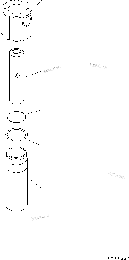 Komatsu parts book diagram for HM300-1L S/N A10001-UP: BRAKE CONTROL EQUIPMENT (FILTER AND INNER PARTS)