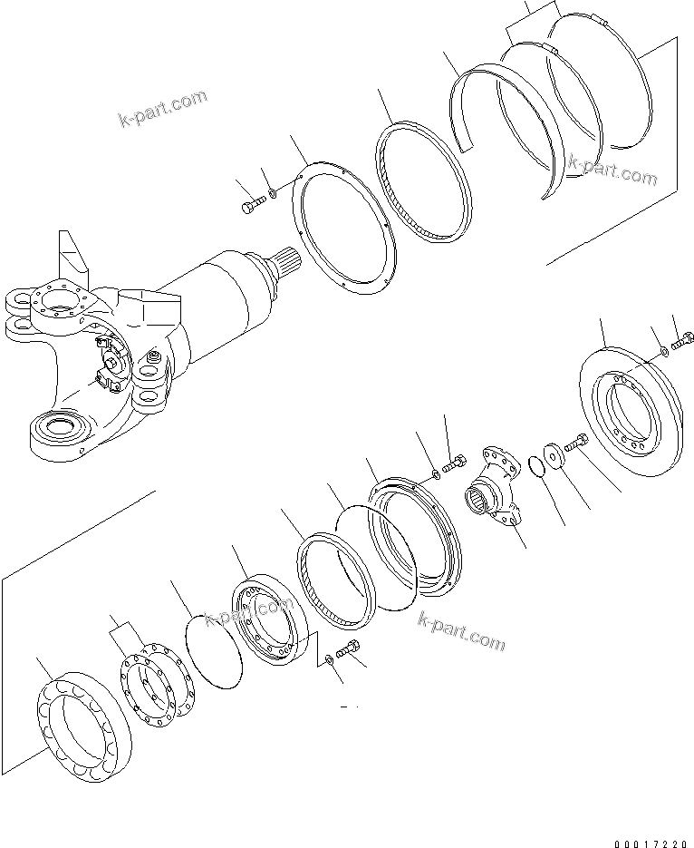 Komatsu parts book diagram for HM300-1L S/N A10001-UP: HITCH FRAME (REAR FRAME CONNECTING PARTS)