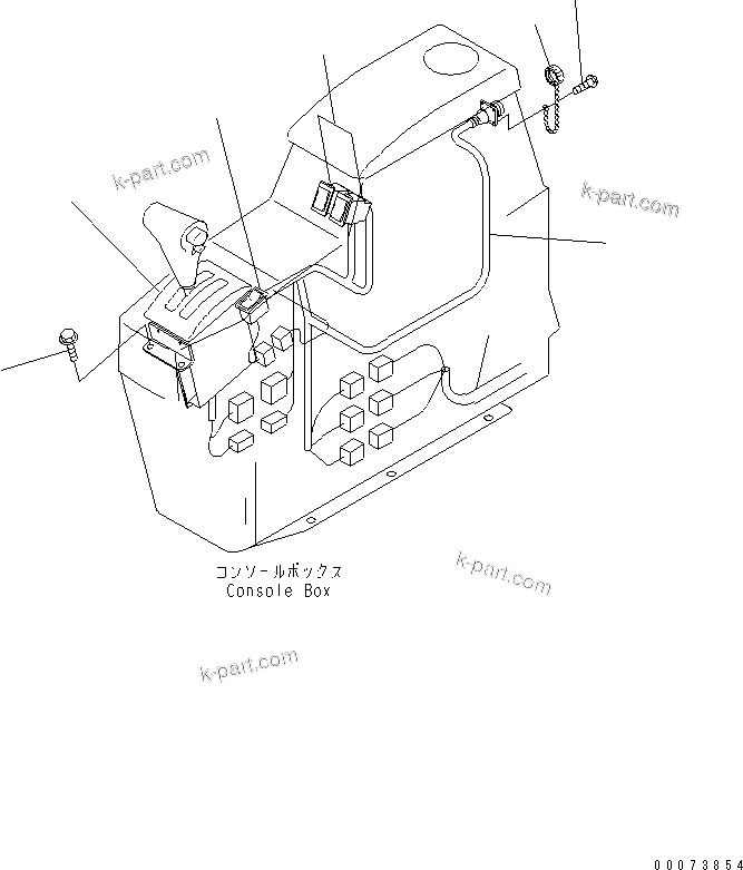 Komatsu parts book diagram for HM300-1L S/N A10001-UP: CAB CONSOLE BOX (ELECTRICAL SYSTEM)
