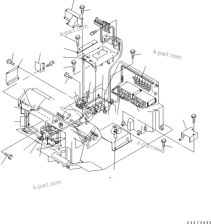 Komatsu parts book diagram for HM300-1L S/N A10001-UP: CAB ELECTRICAL (CAB HARNESS)