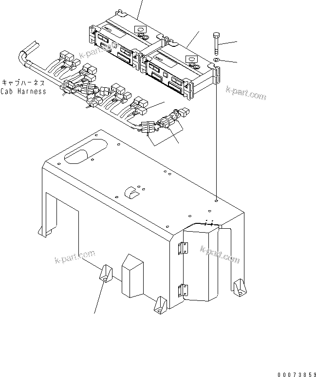 Komatsu parts book diagram for HM300-1L S/N A10001-UP: CAB ELECTRICAL (TRANSMISSION CONTROLLER)