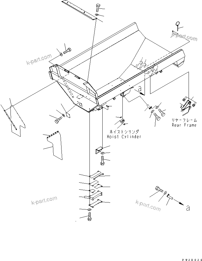 Komatsu parts book diagram for HM300-1L S/N A10001-UP: BODY (ACCESSORY)