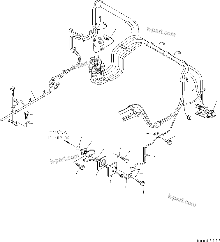Komatsu parts book diagram for HM350-1L S/N A10001-UP: FRONT FRAME ELECTRICAL (REVOLUTION SENSOR)