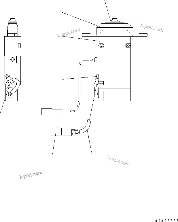Komatsu parts book diagram for HM350-1L S/N A10001-UP: ELECTRIC LEVER