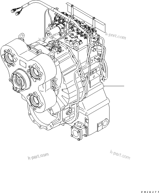 Komatsu parts book diagram for HM350-1L S/N A10001-UP: TRANSMISSION/TORQUE CONVERTER (TORQUE FLOW)