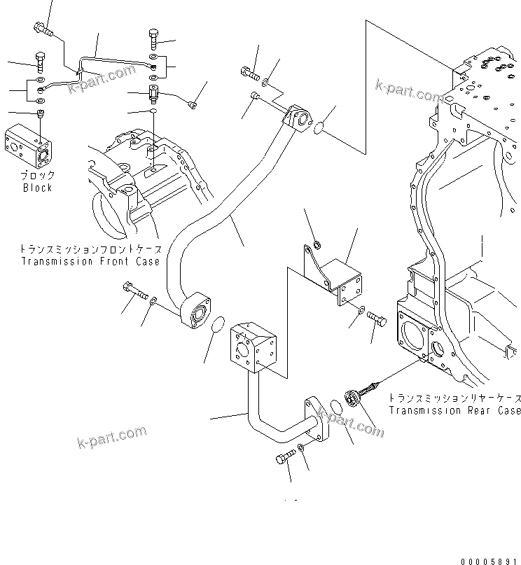 Komatsu parts book diagram for HM350-1L S/N A10001-UP: TRANSMISSION (PIPING) (2/2)