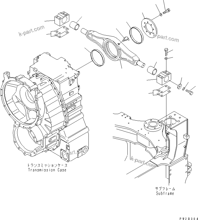 Komatsu parts book diagram for HM350-1L S/N A10001-UP: TRANSMISSION (MOUNTING)