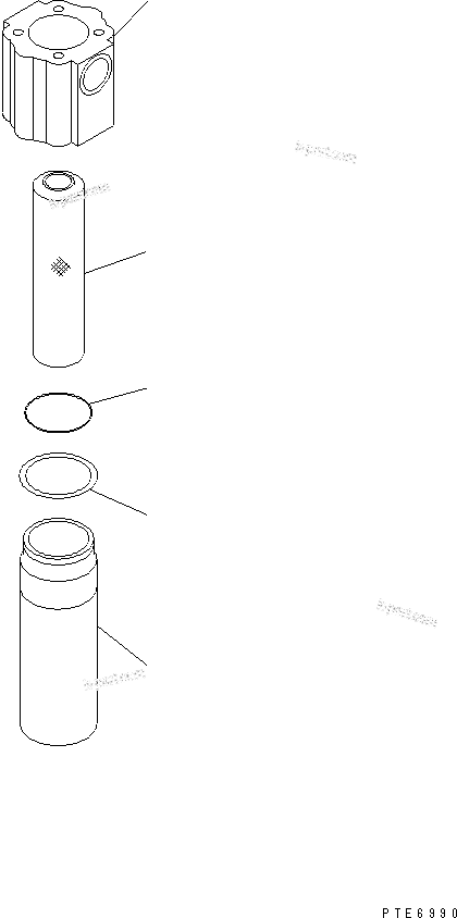 Komatsu parts book diagram for HM350-1L S/N A10001-UP: BRAKE CONTROL EQUIPMENT (FILTER) (INNER PARTS)