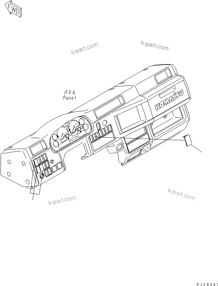 Komatsu parts book diagram for HM350-1L S/N A10001-UP: CAB ELECTRICAL (WITHOUT LAMP OPTION)