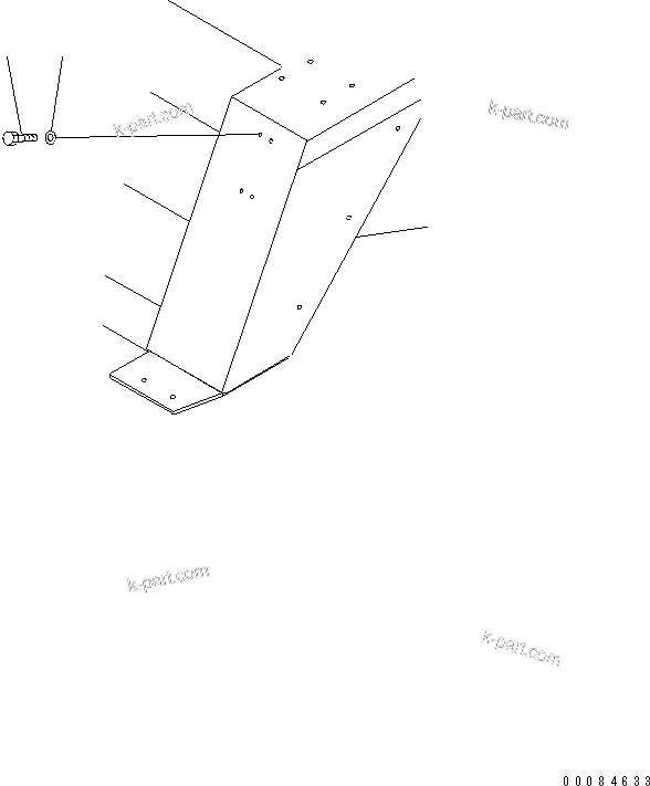 Komatsu parts book diagram for HM350-1L S/N A10001-UP: FIRE EXTINGUISHER (LESS)