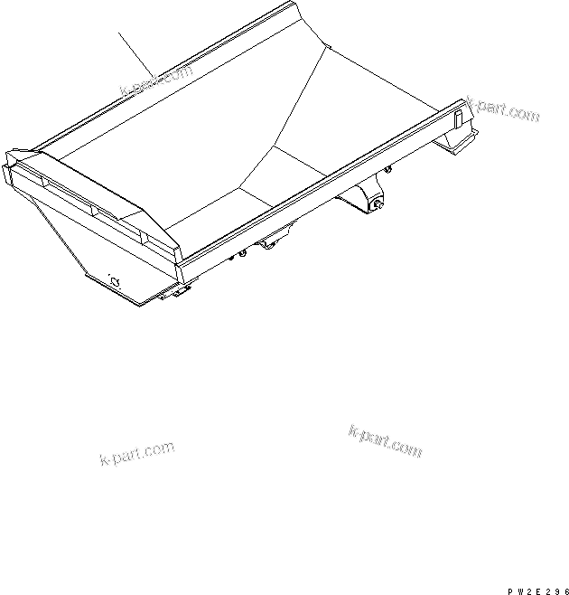 Komatsu parts book diagram for HM350-1L S/N A10001-UP: BODY (FOR TAIL GATE)