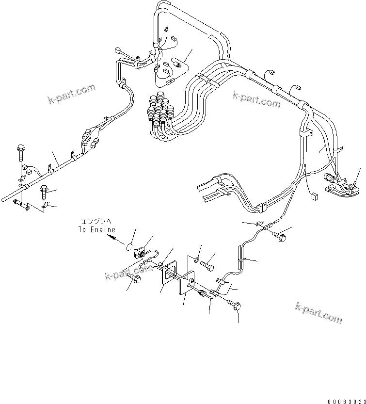 Komatsu parts book diagram for HM400-1L S/N A10001-UP: FRONT FRAME ELECTRICAL (REVOLUTION SENSOR)