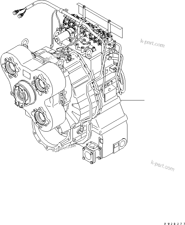 Komatsu parts book diagram for HM400-1L S/N A10001-UP: TRANSMISSION / TORQUE CONVERTER (TORQUE FLOW)