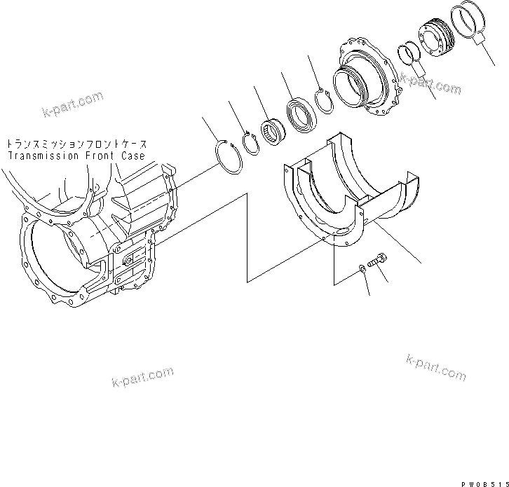 Komatsu parts book diagram for HM400-1L S/N A10001-UP: TRANSMISSION (OUTPUT) (2/2)