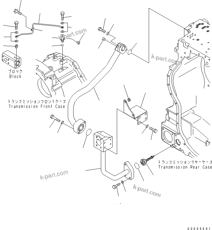 Komatsu parts book diagram for HM400-1L S/N A10001-UP: TRANSMISSION (PIPING) (2/2)