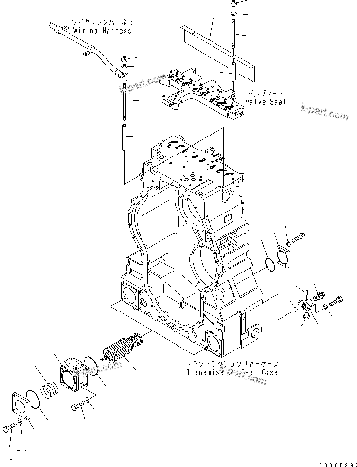 Komatsu parts book diagram for HM400-1L S/N A10001-UP: TRANSMISSION (ACCESSORY) (1/2)
