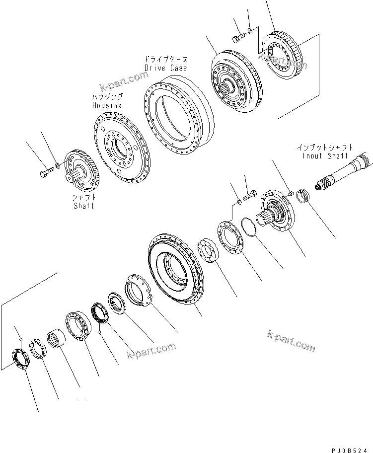 Komatsu parts book diagram for HM400-1L S/N A10001-UP: TRANSMISSION (TORQUE CONVERTER)