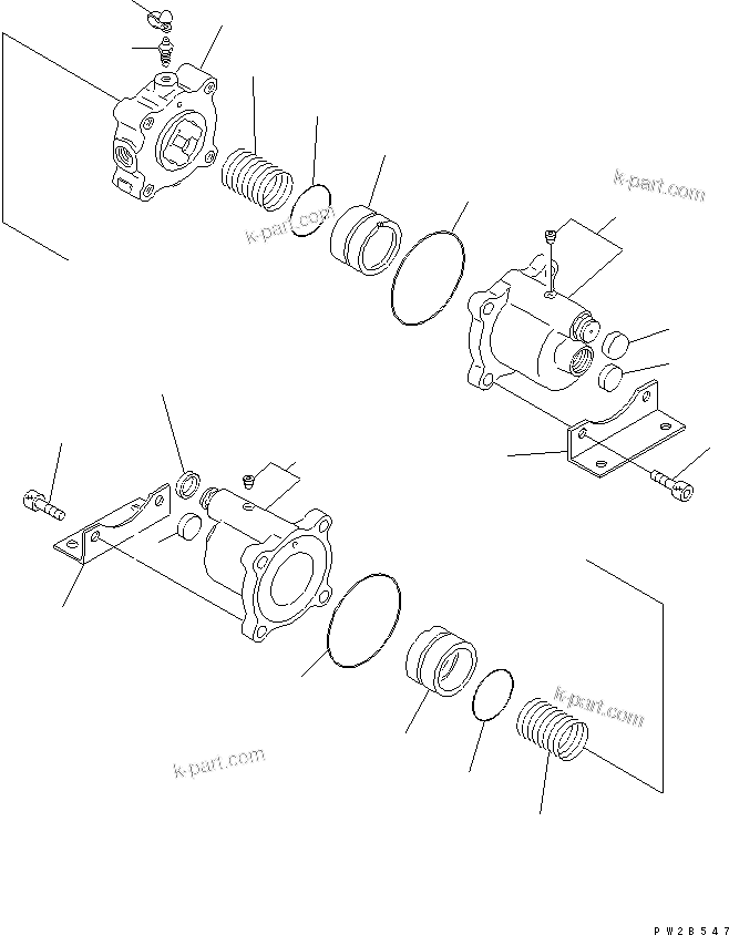 Komatsu parts book diagram for HM400-1L S/N A10001-UP: SLACK ADJUSTER (INNER PARTS)