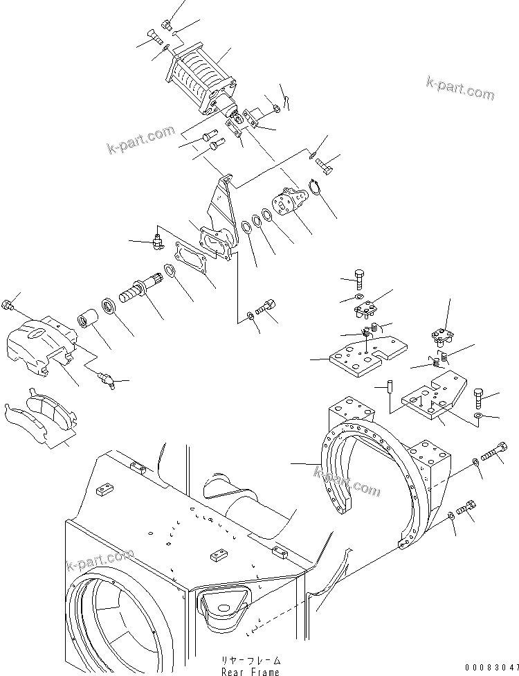 Komatsu parts book diagram for HM400-1L S/N A10001-UP: PARKING BRAKE