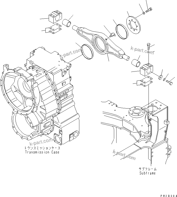 Komatsu parts book diagram for HM400-1L S/N A10001-UP: TRANSMISSION (MOUNTING)