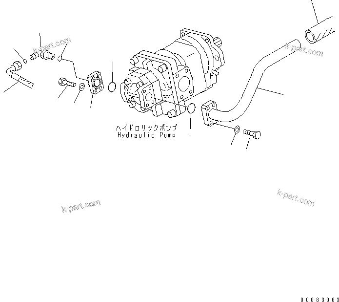 Komatsu parts book diagram for HM400-1L S/N A10001-UP: HYDRAULIC PIPING (BRAKE LINE)