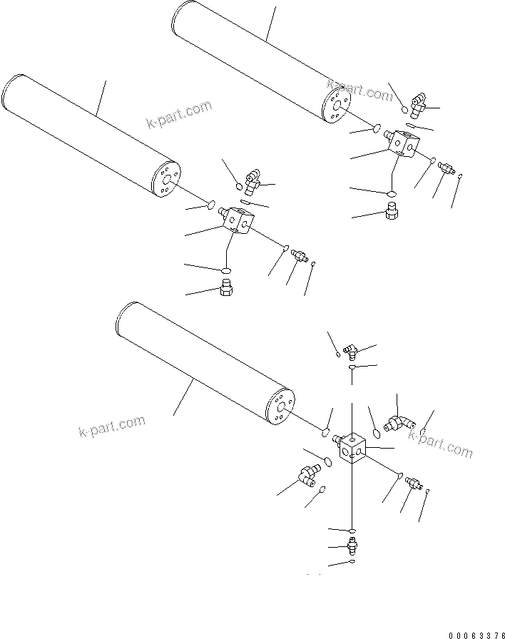 Komatsu parts book diagram for HM400-1L S/N A10001-UP: ACCUMULATOR AND CONNECTING PARTS