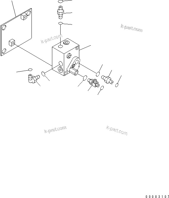 Komatsu parts book diagram for HM400-1L S/N A10001-UP: ACCUMULATOR (CHARGE VALVE AND CONNECTING PARTS)