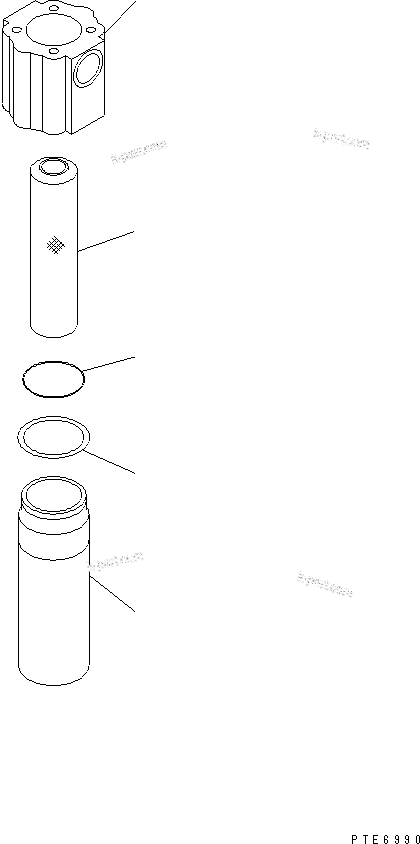 Komatsu parts book diagram for HM400-1L S/N A10001-UP: BRAKE CONTROL EQUIPMENT (FILTER) (INNER PARTS)