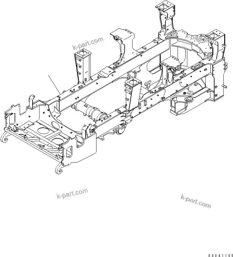Komatsu parts book diagram for HM400-1L S/N A10001-UP: FRONT FRAME