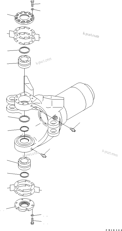 Komatsu parts book diagram for HM400-1L S/N A10001-UP: HITCH FRAME (FRONT FRAME CONNECTING PARTS)