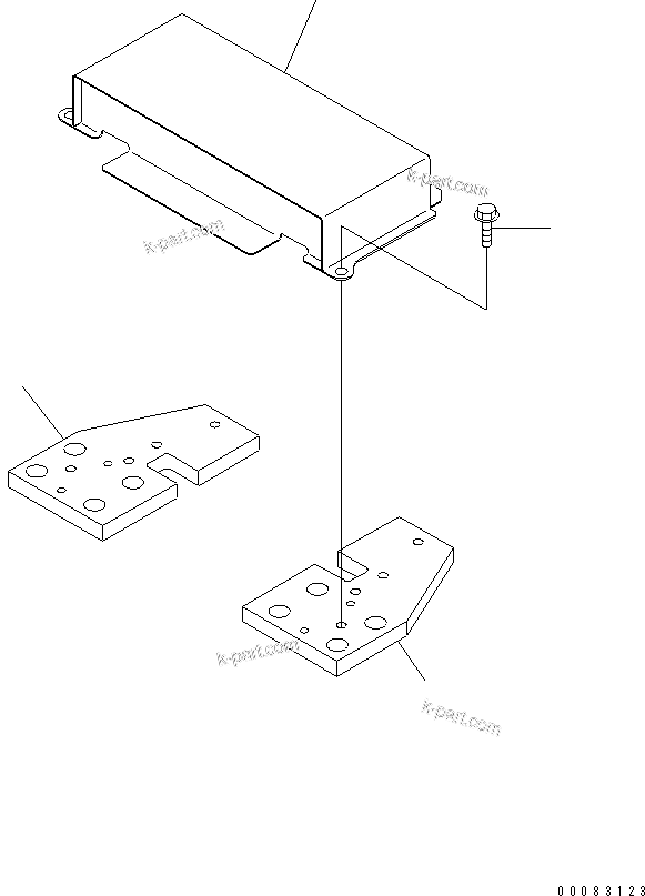 Komatsu parts book diagram for HM400-1L S/N A10001-UP: PARKING BRAKE COVER