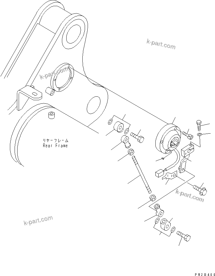 Komatsu parts book diagram for HM400-1L S/N A10001-UP: POSITIONER (ANGLE SENSOR AND RELATED PARTS)