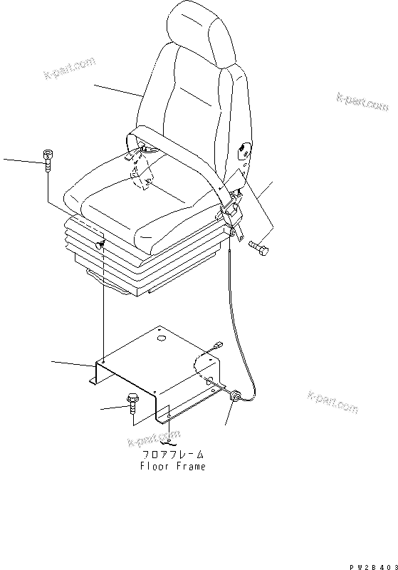 Komatsu parts book diagram for HM400-1L S/N A10001-UP: OPERATOR'S SEAT