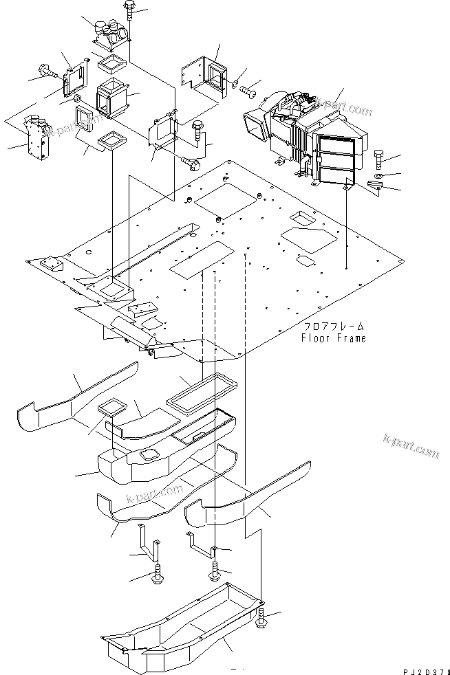 Komatsu parts book diagram for HM400-1L S/N A10001-UP: AIR CONDITIONER AND AIR DUCT