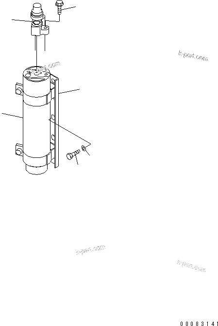 Komatsu parts book diagram for HM400-1L S/N A10001-UP: AIR CONDITIONER PIPING (RECEIVER TANK)