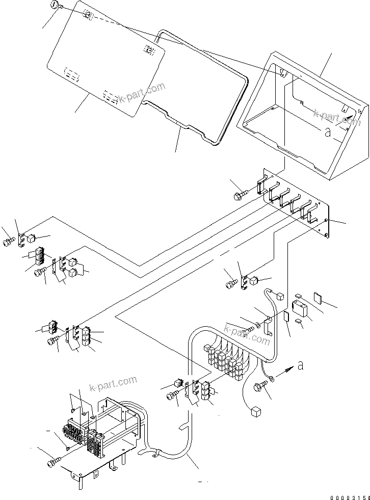 Komatsu parts book diagram for HM400-1L S/N A10001-UP: CAB ELECTRICAL (FUSE AND RELAY)