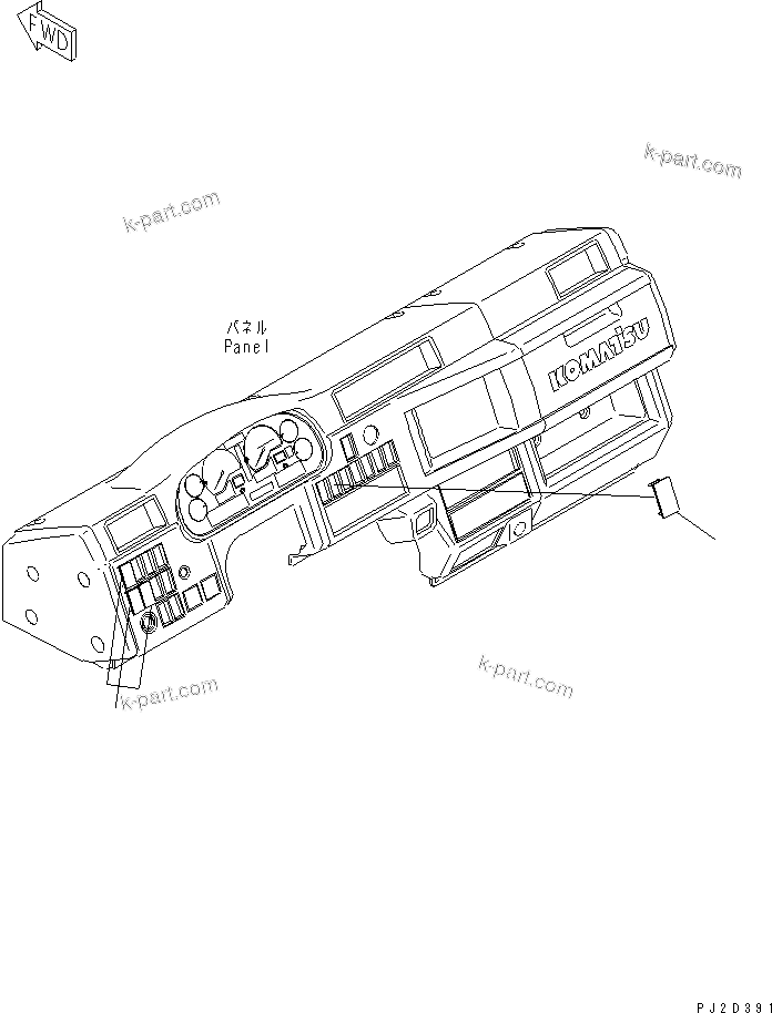 Komatsu parts book diagram for HM400-1L S/N A10001-UP: CAB ELECTRICAL (WITHOUT LAMP OPTION)