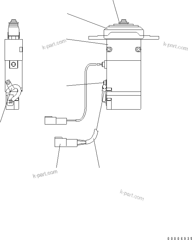 Komatsu parts book diagram for HM400-1L S/N A10001-UP: ELECTRIC LEVER